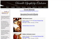 Desktop Screenshot of danvillesymphony.net